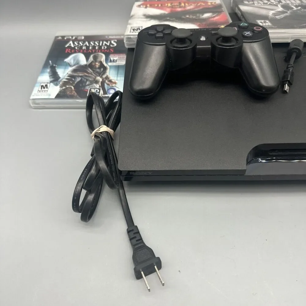 Sony PlayStation 3 Slim Console Bundle Games & Controller - Tested & Working